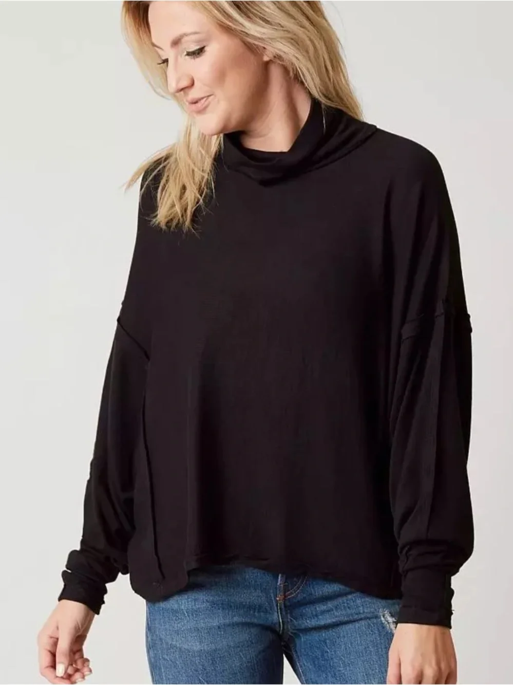 Free People We The Free Alameda Turtleneck Black Size XS